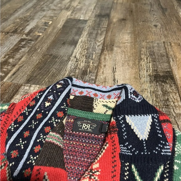 RALPH LAUREN Belted Shawl Collar Ranch Cardigan - Picture 7 of 7